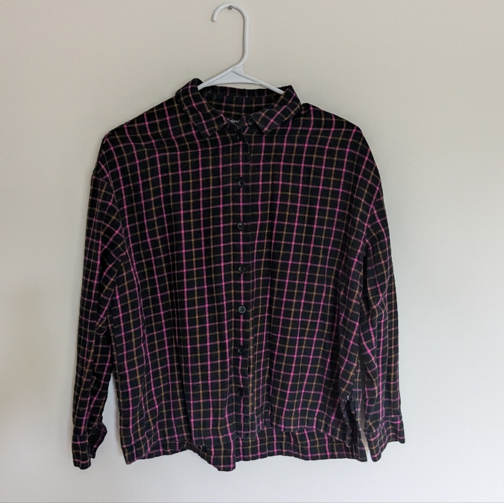 Madewell flannel button down shirt women's small
